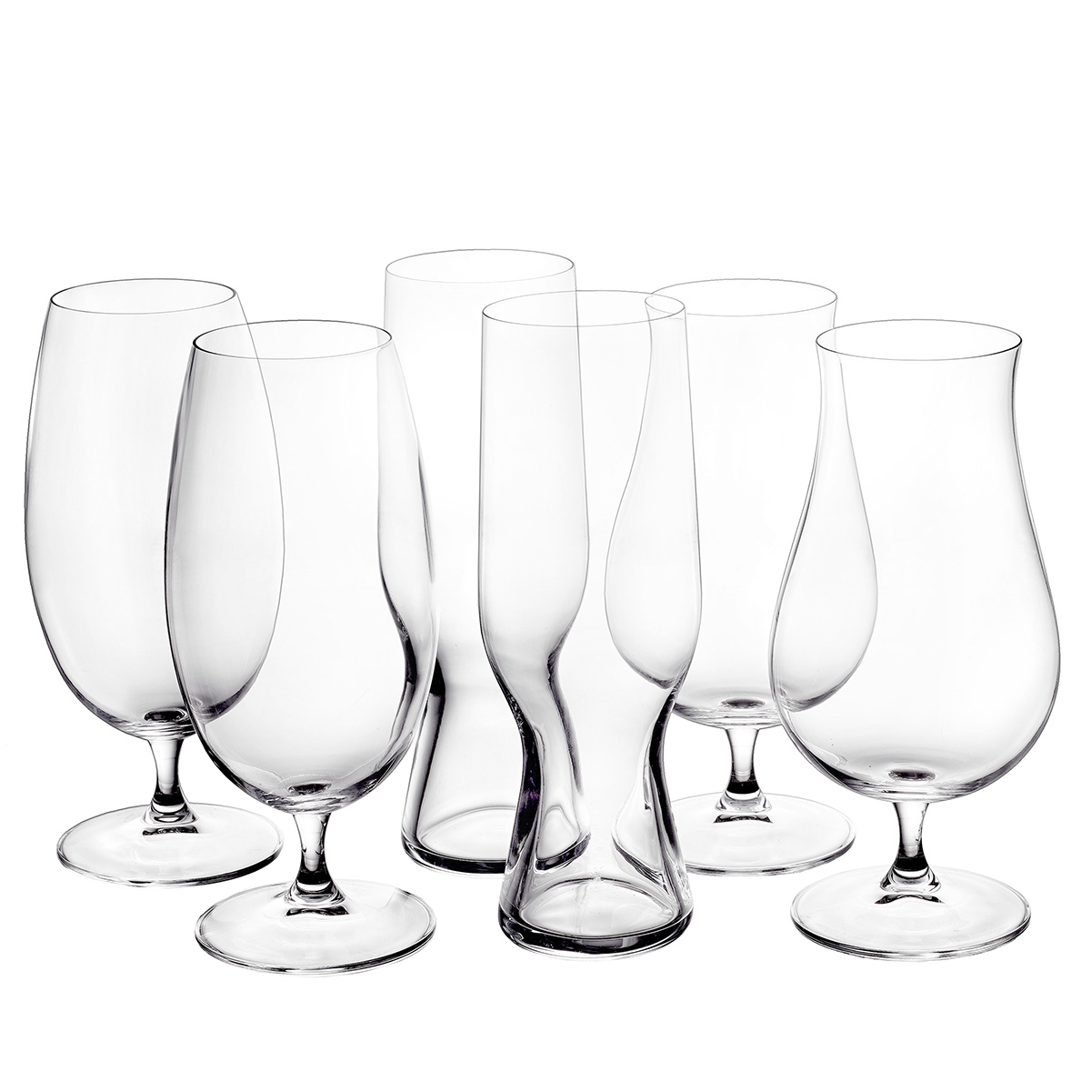 Набор бокалов для пива Crystalite Bohemia Beer 680 мл (2 шт) 630 мл (2 шт) 550 мл (2 шт)
