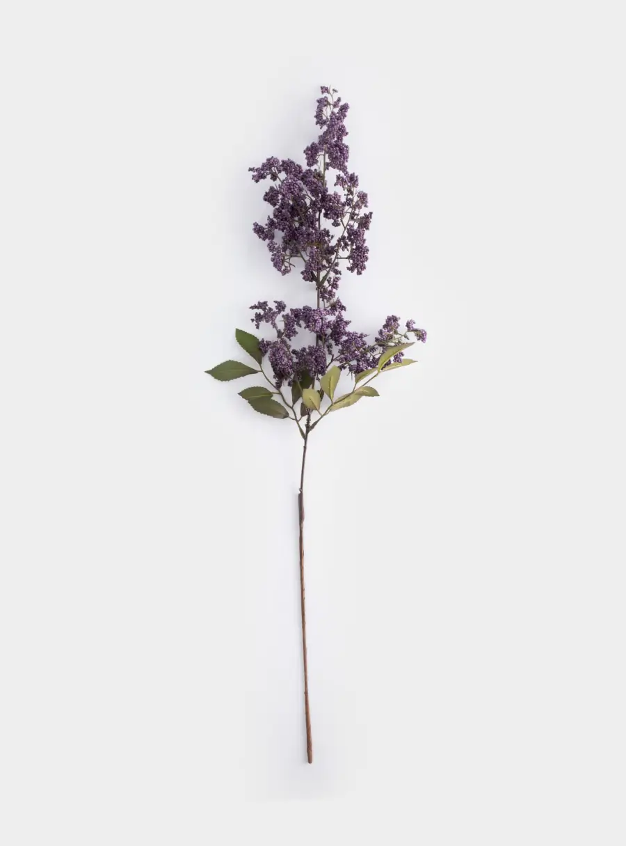 Ветка декоративная, 70 см, полиэтилен/металл, Сирень, Interior spring