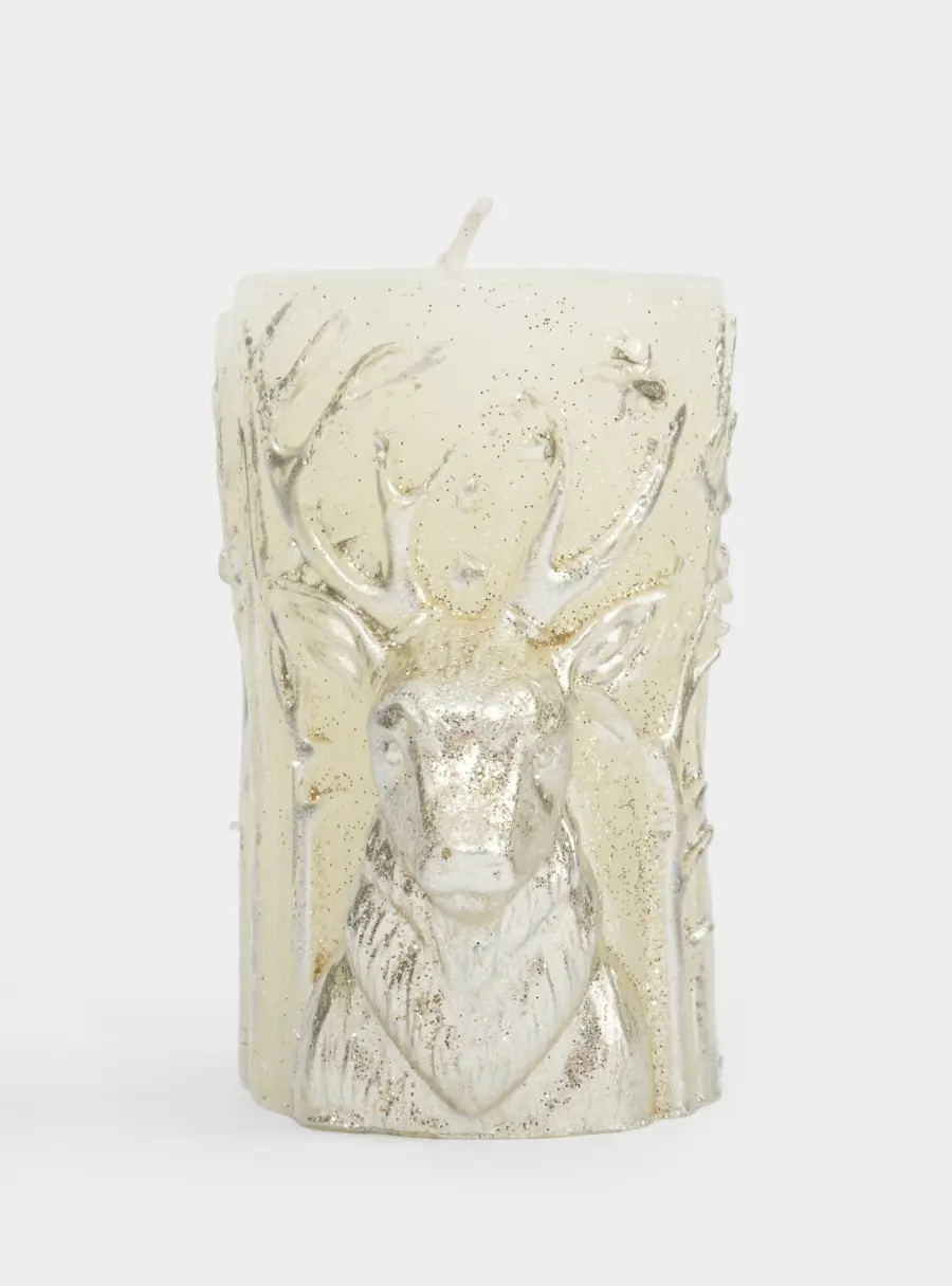 Свеча, 9 см, молочная, Олень, Deer