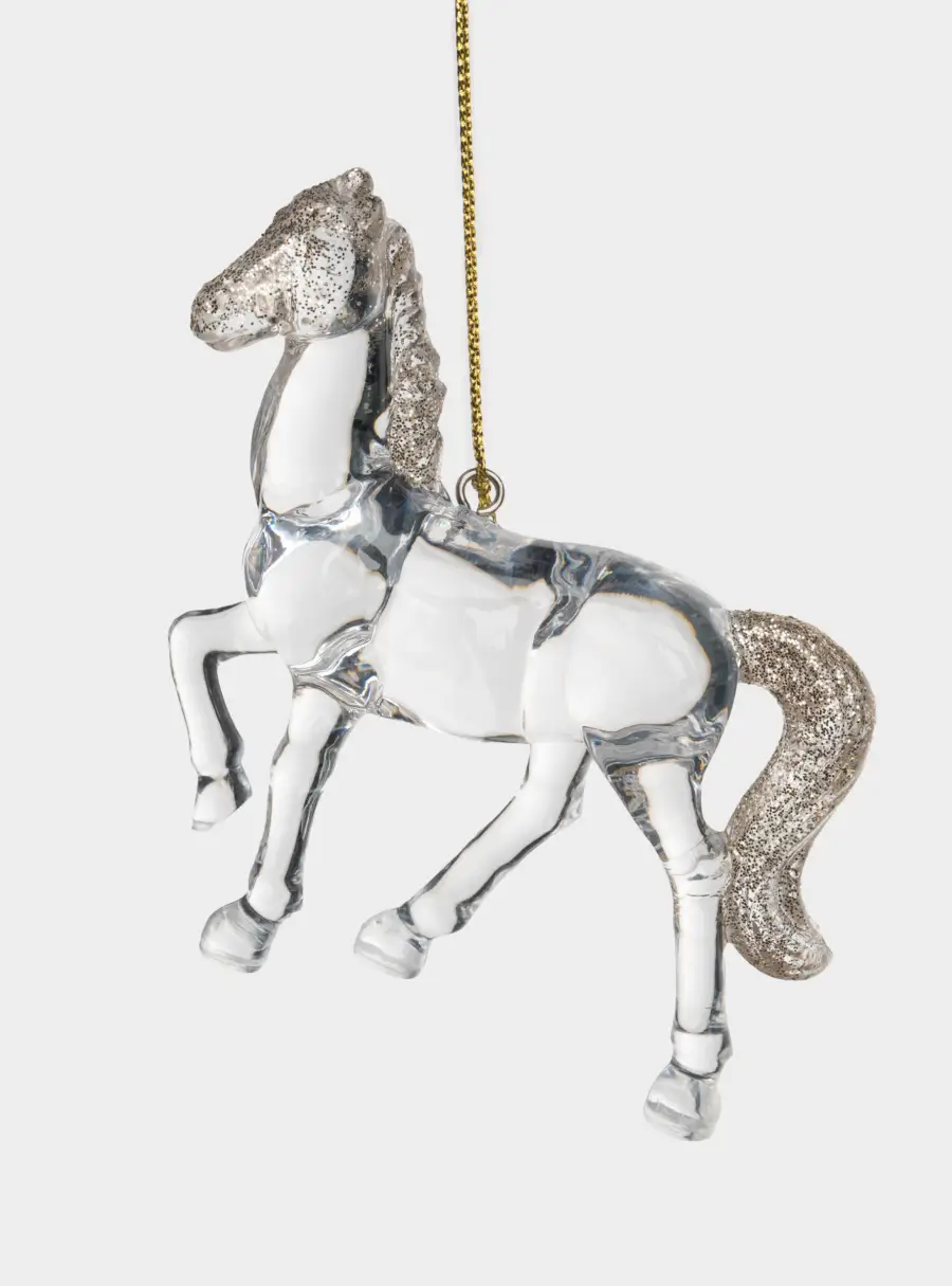 Игрушка елочная, 9 см, акрил, шампань, Лошадь, Horse
