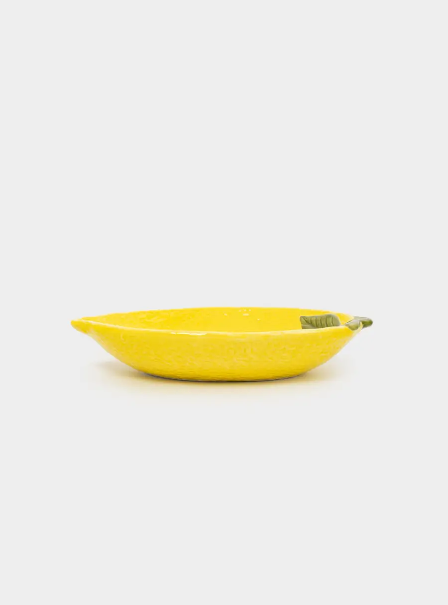 Салатник, 22х16х4 см, 480 мл, фарфор P, желтый, Лимон, Lemon