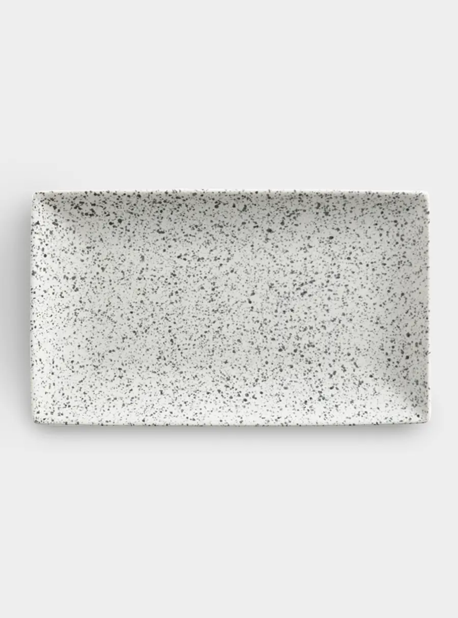 Блюдо, 27.5x16 см, прямоугольное, пепел, Икра