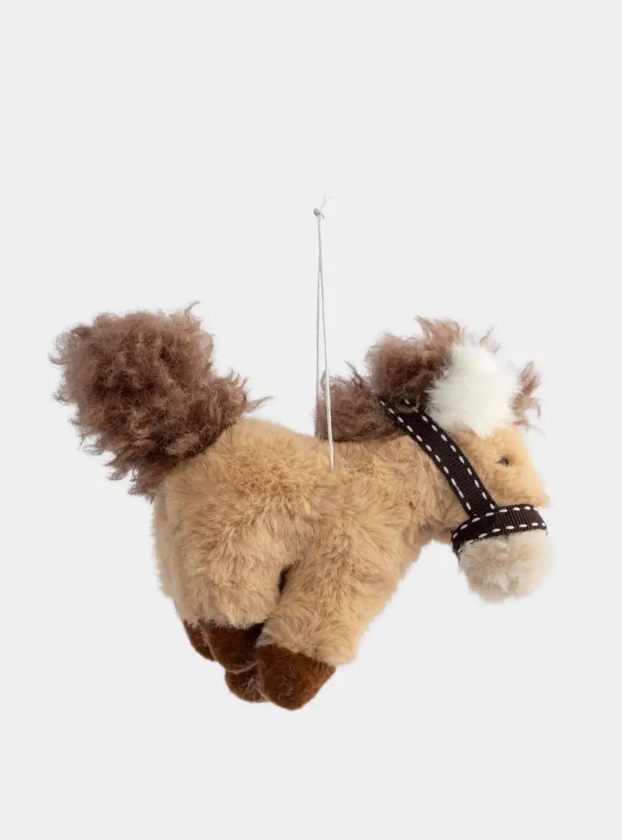 Игрушка елочная, 18 см, полиэстер, коричневая, Пони, Horse