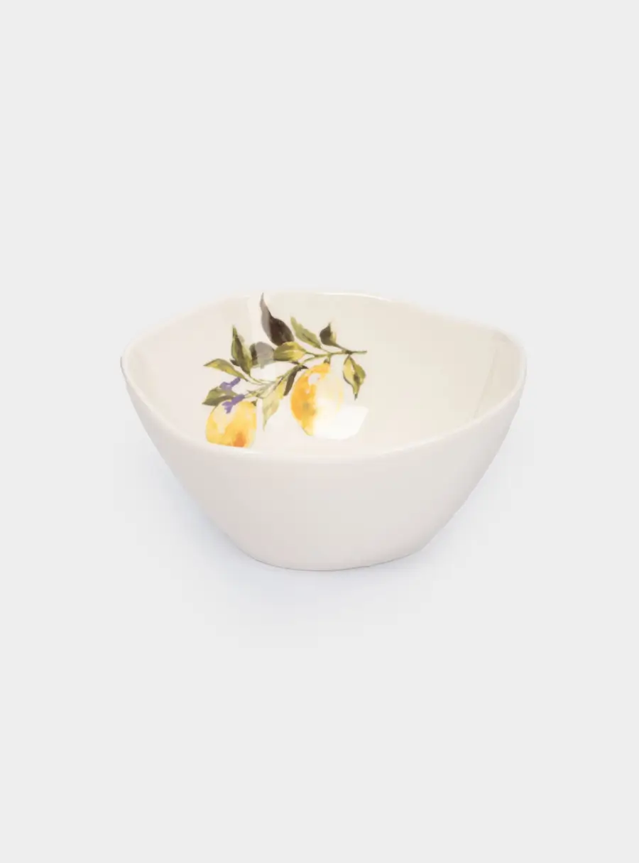 Салатник, 15х7 см, 530 мл, фарфор P, белый, Лимоны, Lemon branch