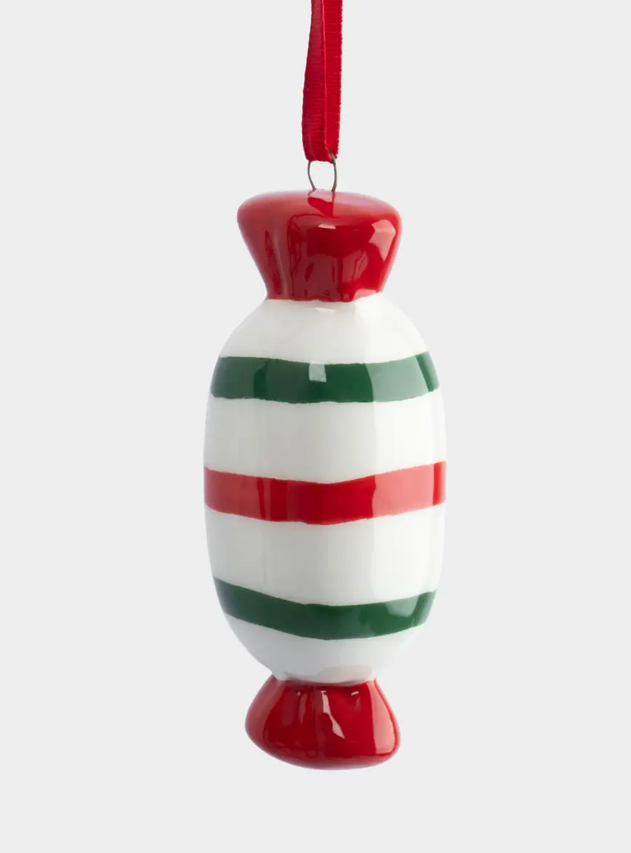 Игрушка елочная, 8 см, керамика D, Конфета, New year