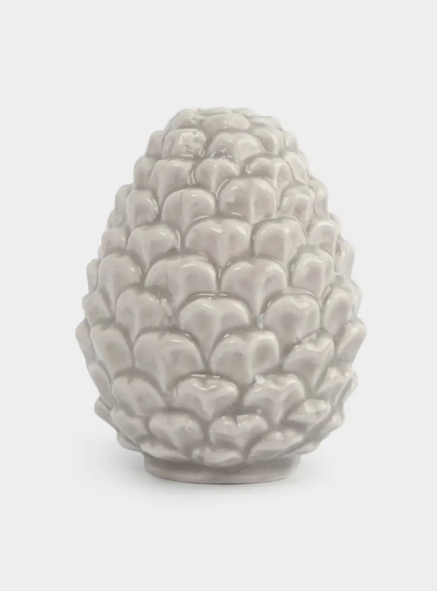Емкость для соли или перца, 7 см, фарфор P, бежево-молочная, Шишка, Pinecone