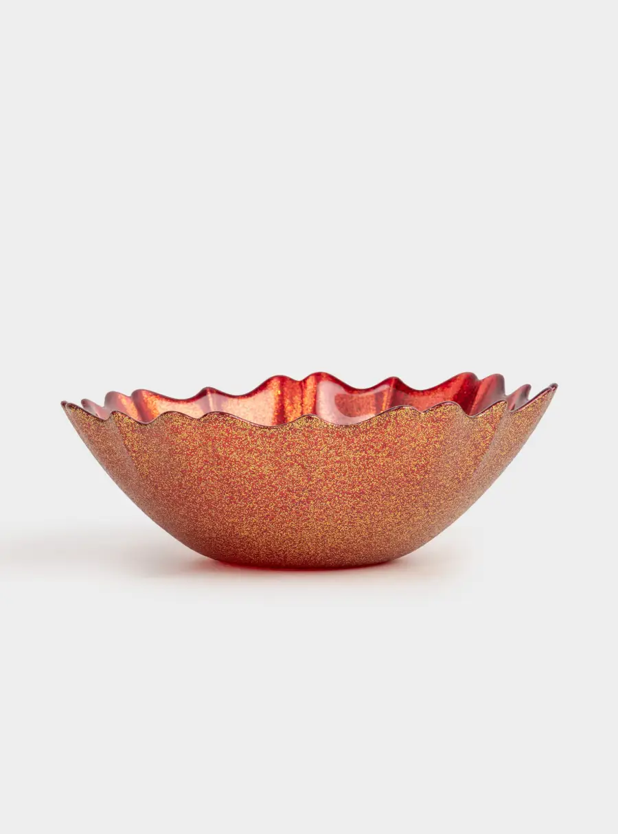 Салатник, 16х5 см, 450 мл, стекло, красный, Seville