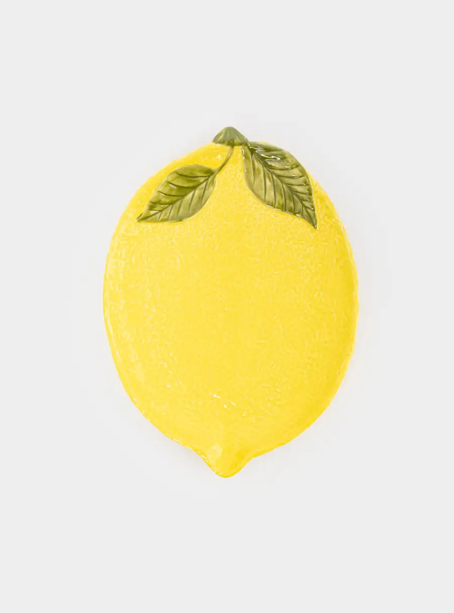 Блюдо, 25х18 см, фарфор P, овальное, желтое, Лимон, Lemon