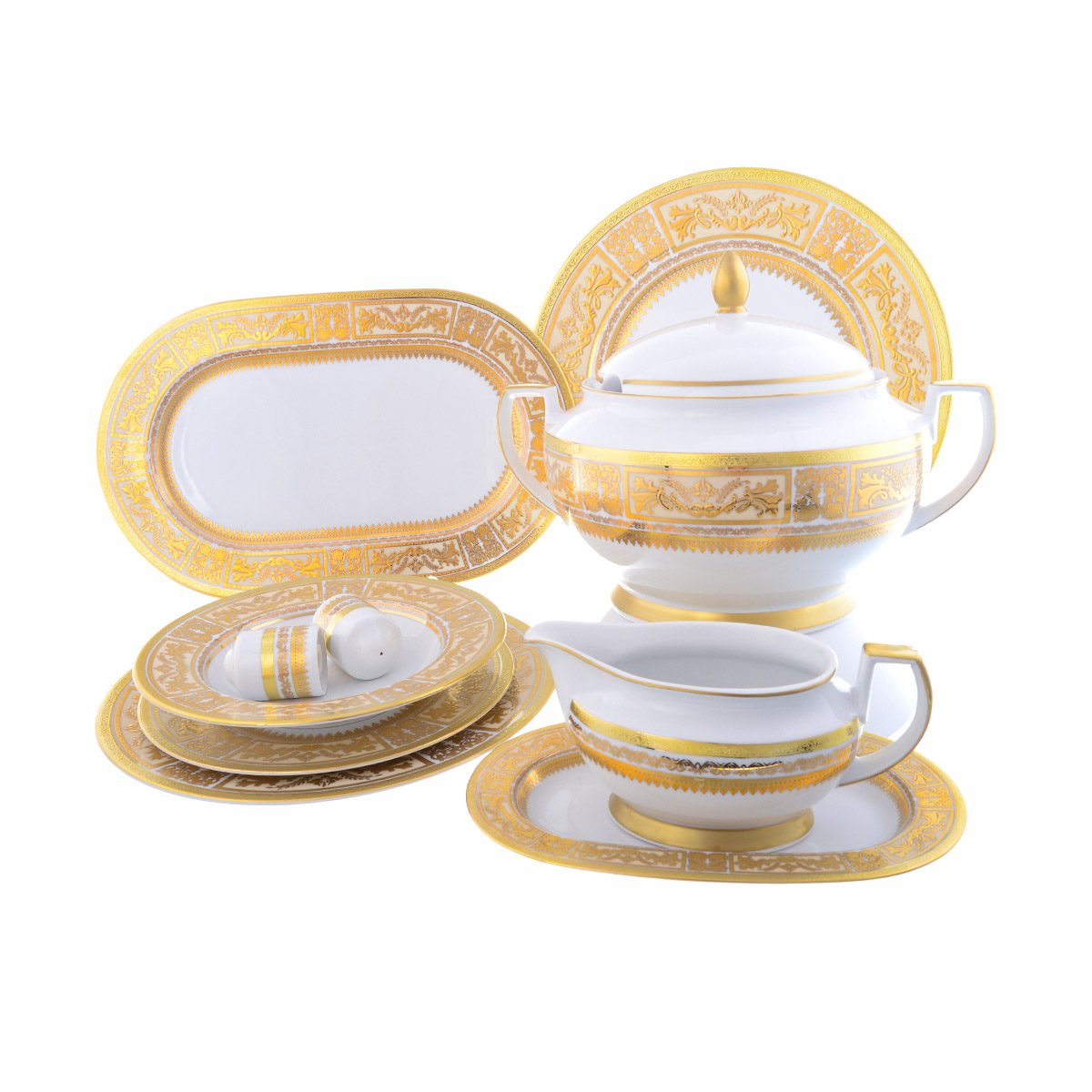 Столовый сервиз Falkenporzellan Diadem White Creme Gold 6 персон 27 предметов