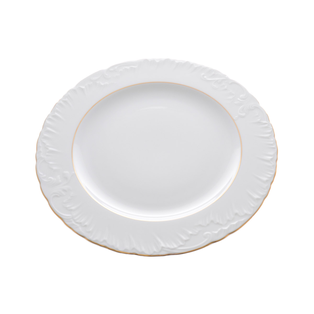 Блюдо круглое Repast Rococo с золот.полос.32 см