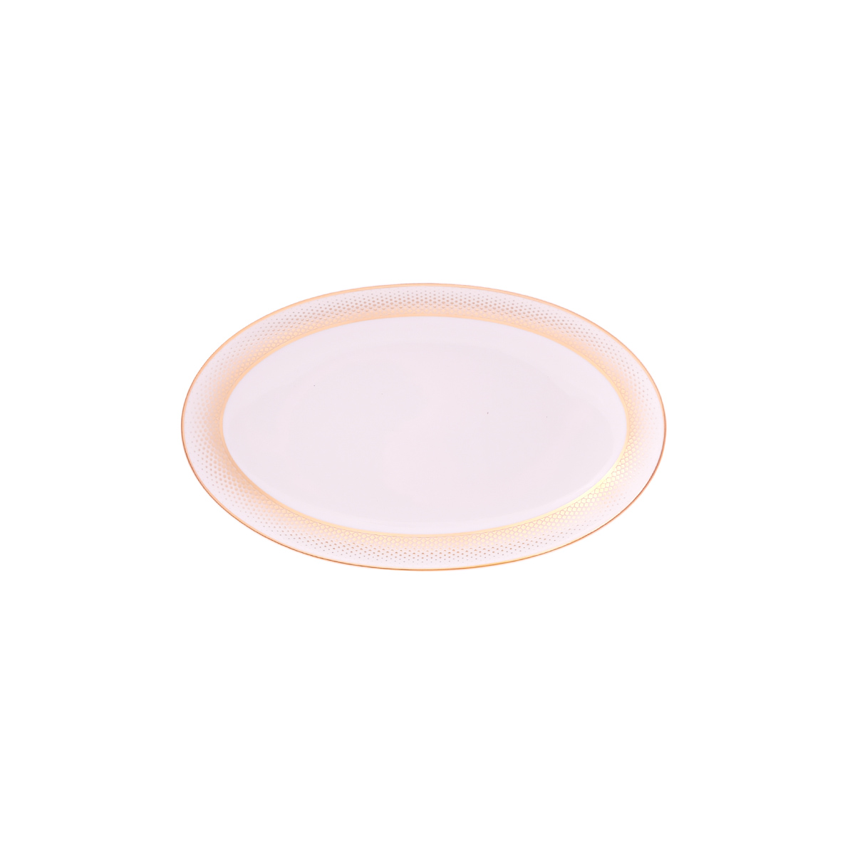 Блюдо овальное Falkenporzellan Deluxe Shape - Rio White Gold 24 см
