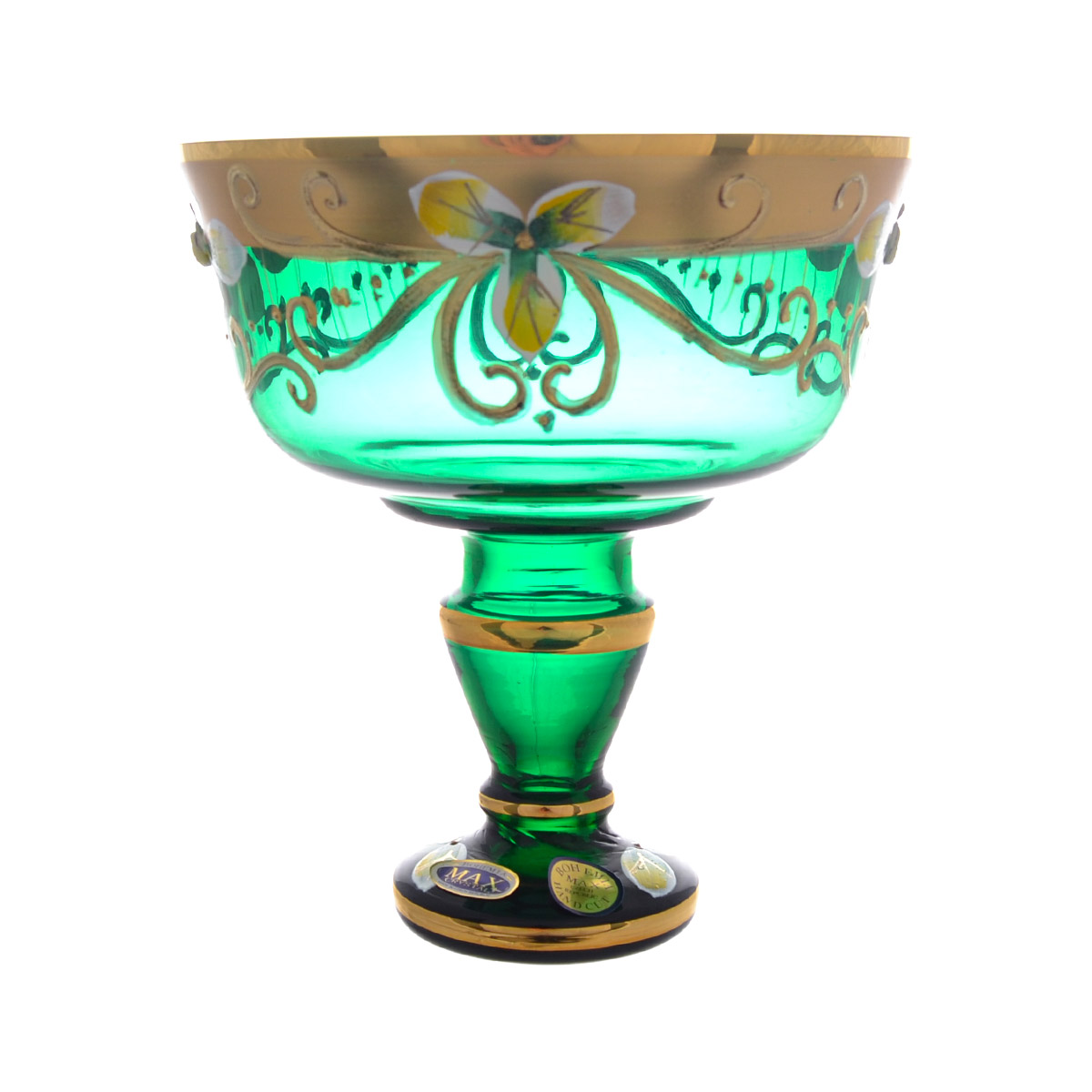 Конфетница Зеленая Bohemia Star Crystal 13 см