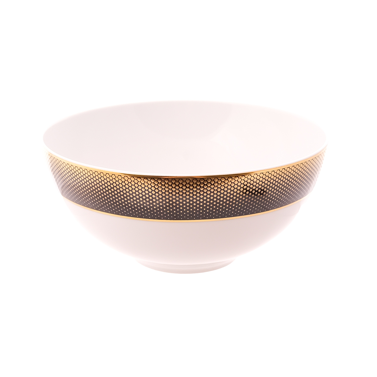 Набор салатников Falkenporzellan Deluxe Shape - Rio Black Gold 21 см (6 шт)