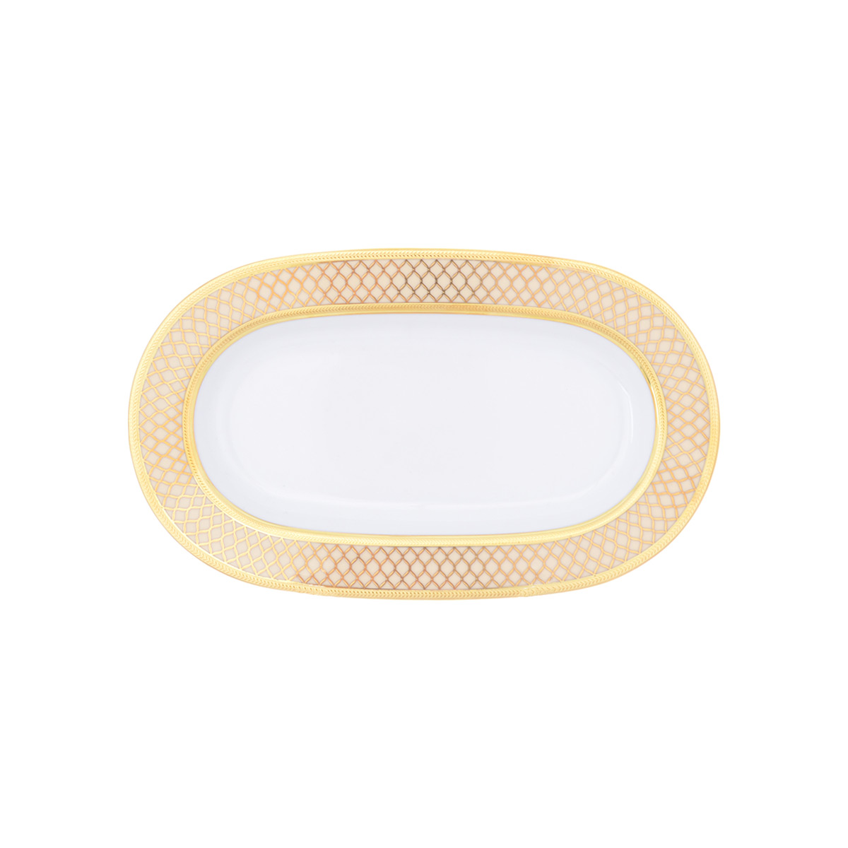 Блюдо овальное Falkenporzellan Valencia Creme Gold 24 см