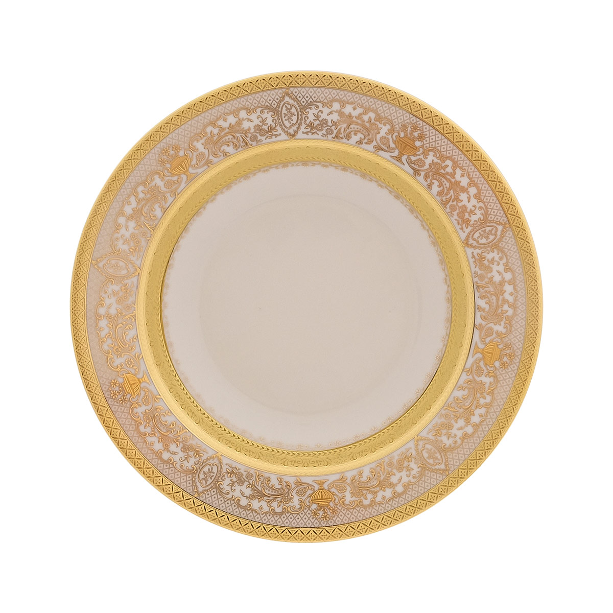 Набор глубоких тарелок Falkenporzellan Cream Majestic Gold 22см