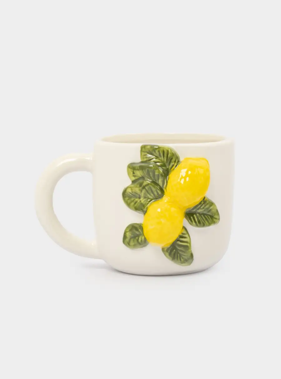 Кружка, 450 мл, фарфор P, молочная, Лимоны, Limoncello