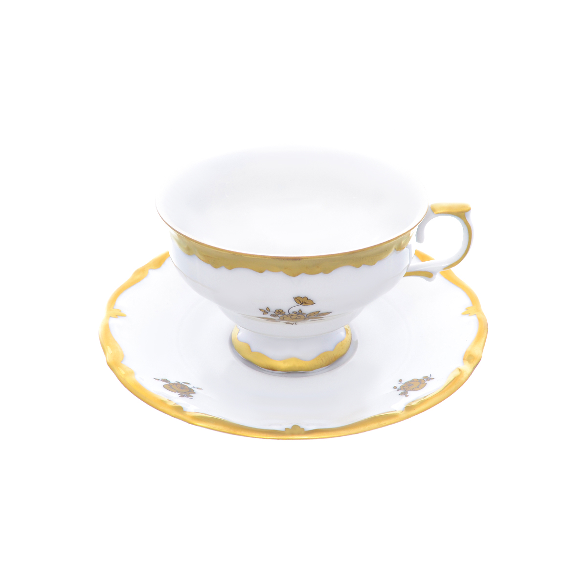 Набор чайных пар Queen's Crown Золотая роза (6 пар)