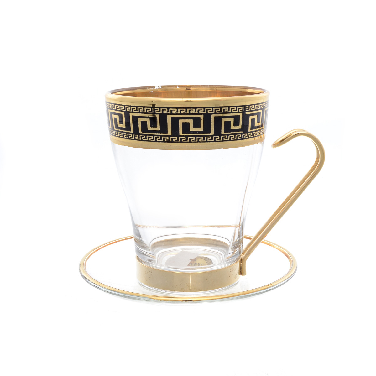 Набор чайных пар Art Decor Versac Gold Black 12 предметов 220мл