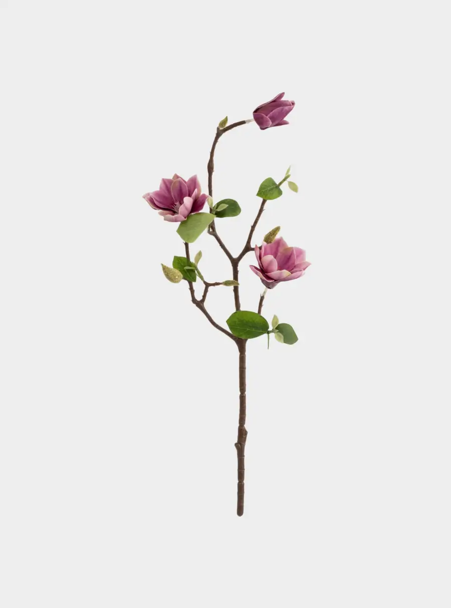 Ветка декоративная, 53 см, полиэстер/металл, Розовый цветок, Interior spring 1