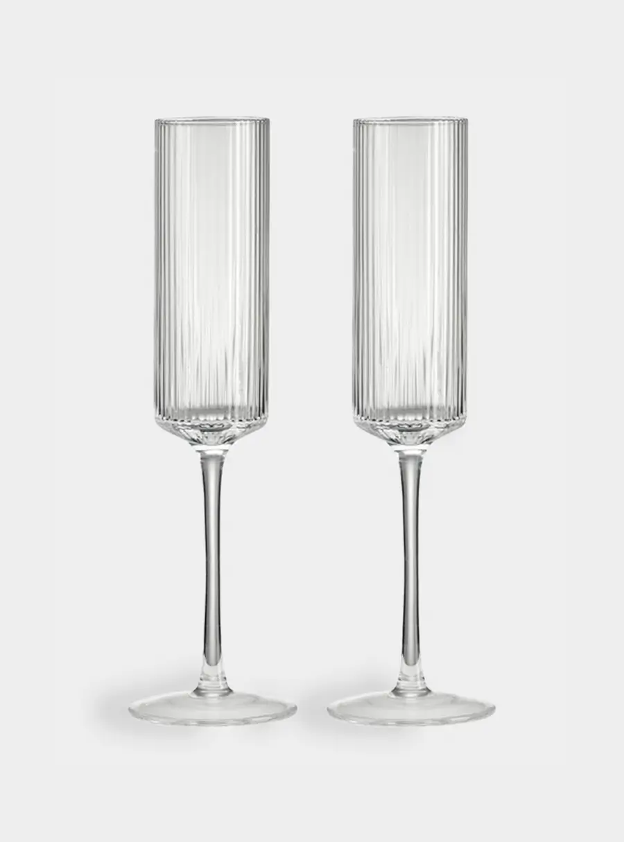 Набор бокалов для шампанского, 2 пр, 200 мл, стекло, прозрачные, Modern Classic 1