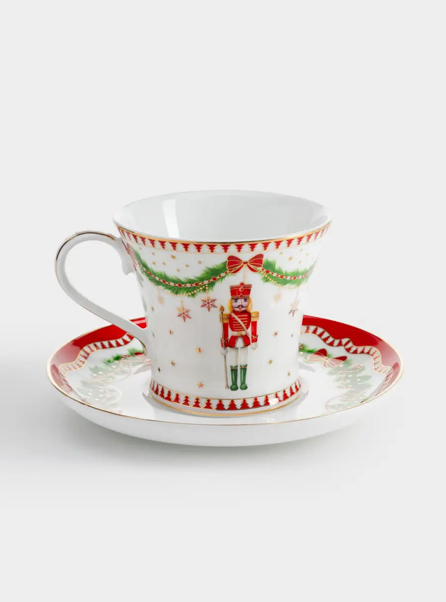 Пара чайная, 1 перс, 2 пр, 200 мл, фарфор P, белая, Щелкунчик и фея, Magie de Noel 1