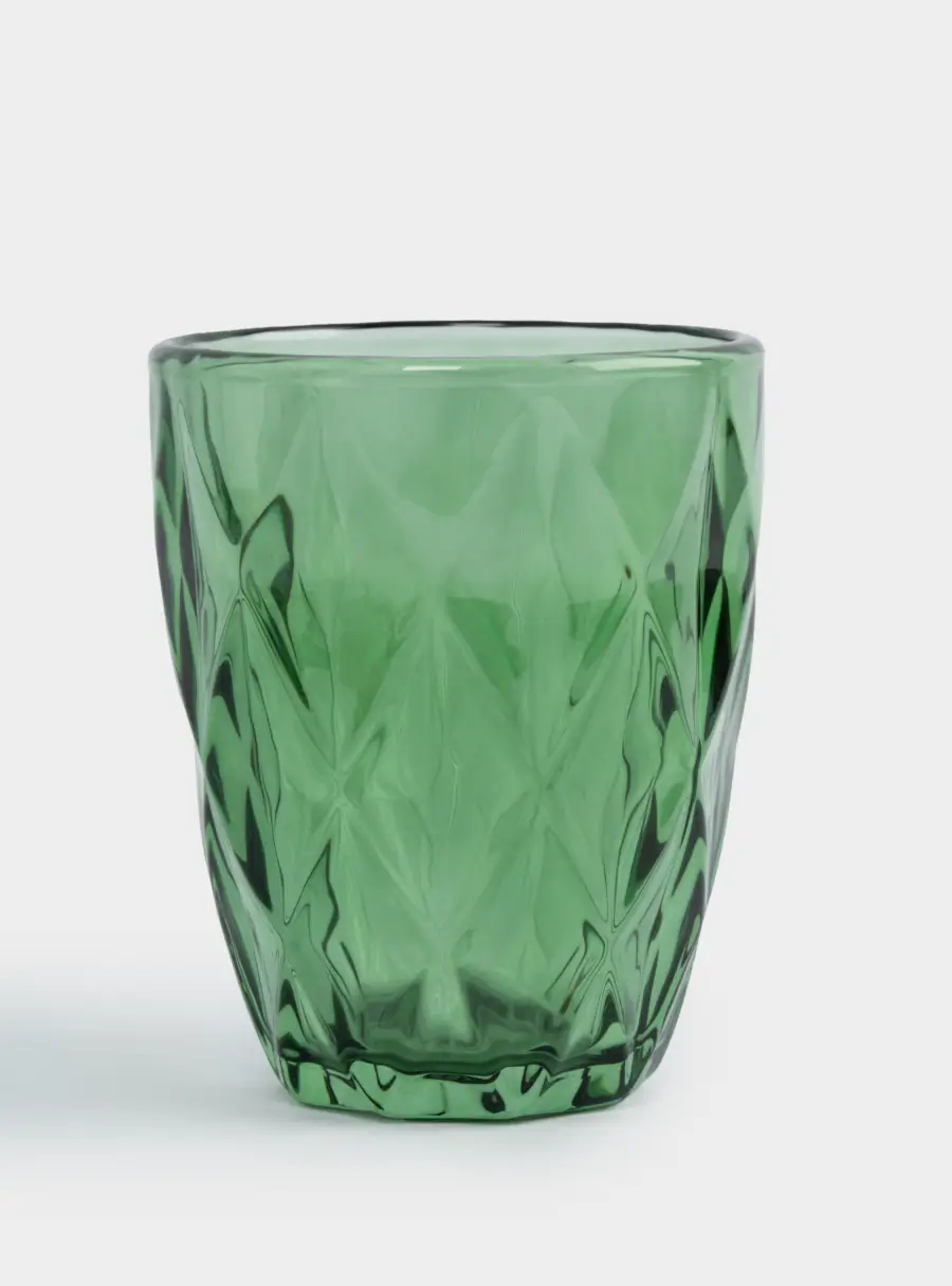 Стакан, 10 см, 270 мл, стекло Р, зеленый, Diamond color 1
