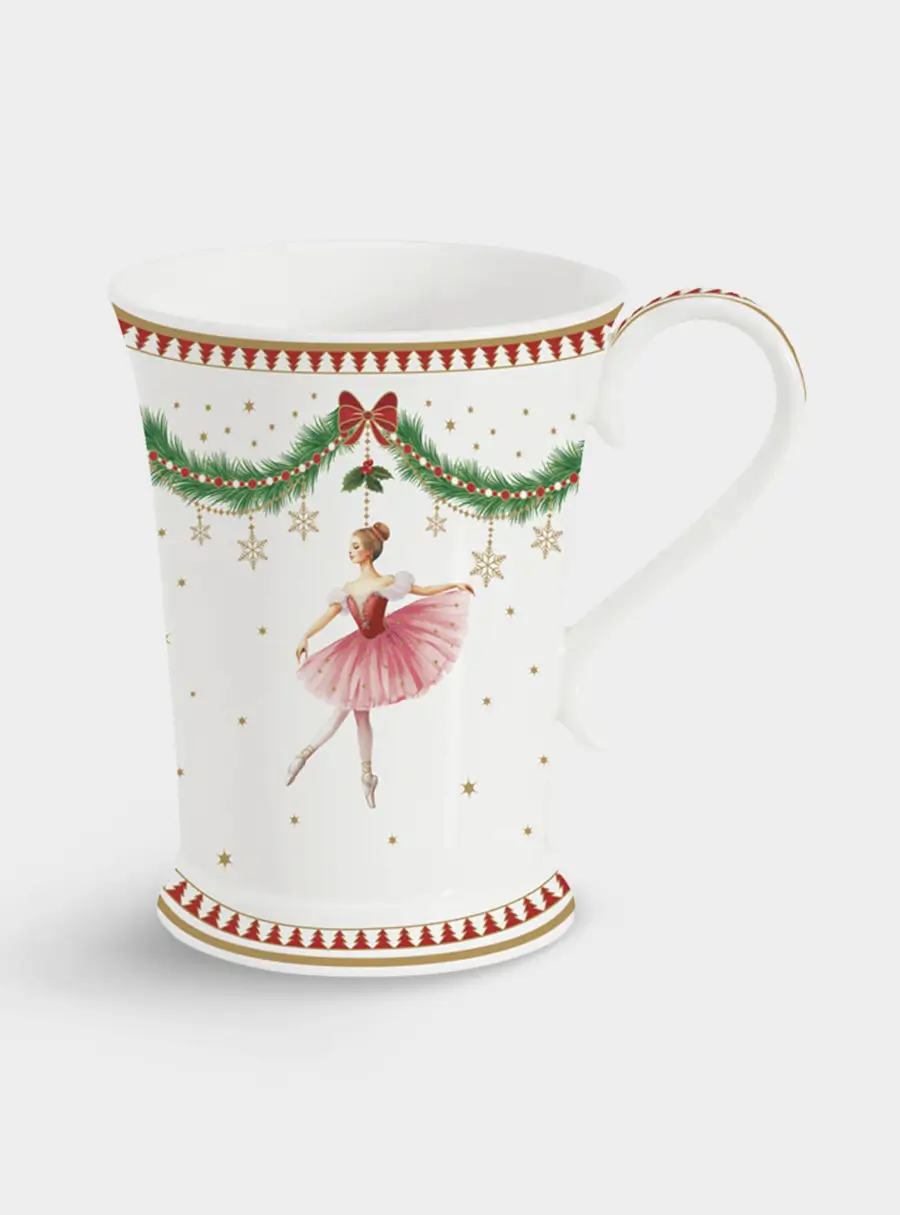 Кружка, 300 мл, фарфор P, белая, Щелкунчик и фея, Magie de Noel 1