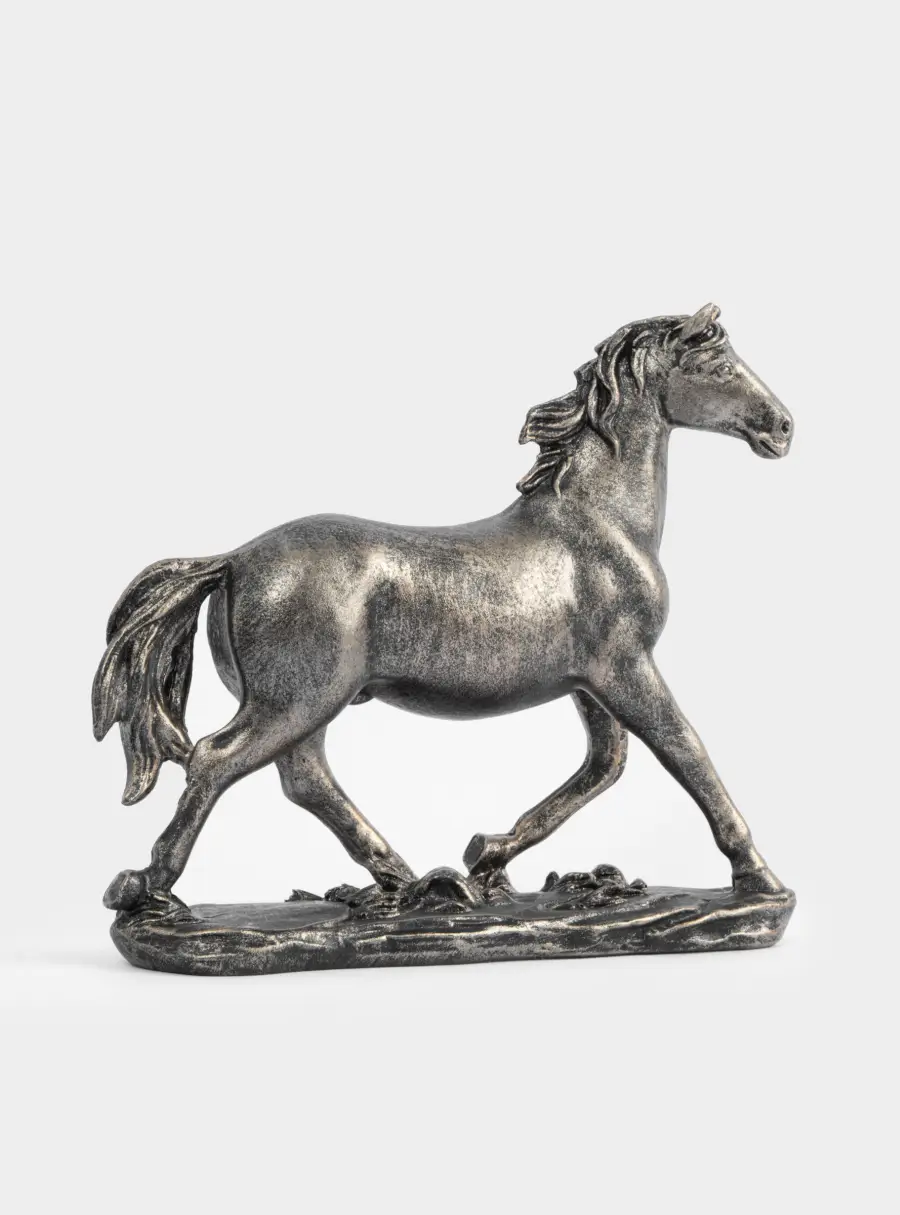 Статуэтка, 18 см, полирезин, бронзовая, Бегущий конь, Horse 1