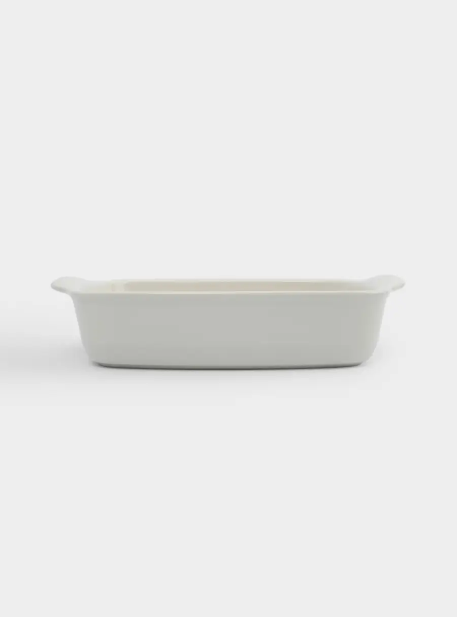 Форма для запекания, 25х19 см, керамика, прямоугольная, молочная, Baker 1