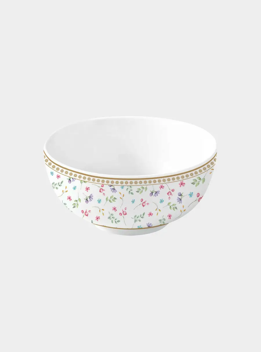 Пиала, 12х6 см, фарфор P, белая, Цветы, Spring Bloom 1