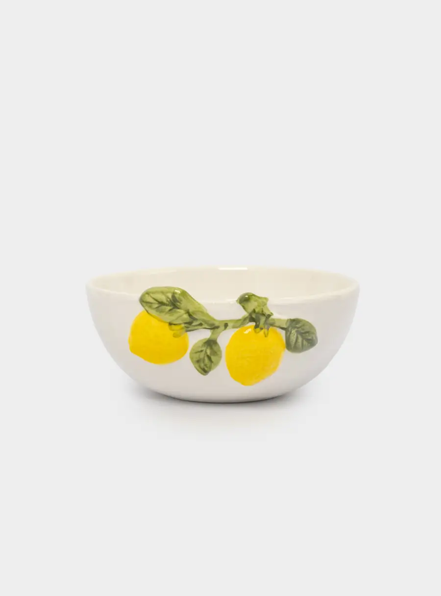 Салатник, 16х7 см, 700 мл, фарфор P, молочный, Лимоны, Limoncello 1