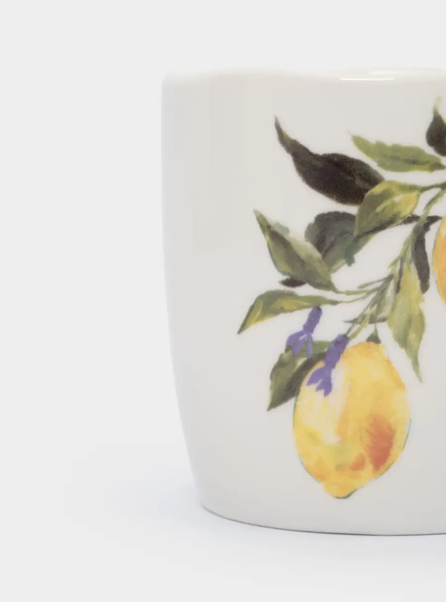 Кружка, 350 мл, фарфор P, белая, Лимоны, Lemon branch 1
