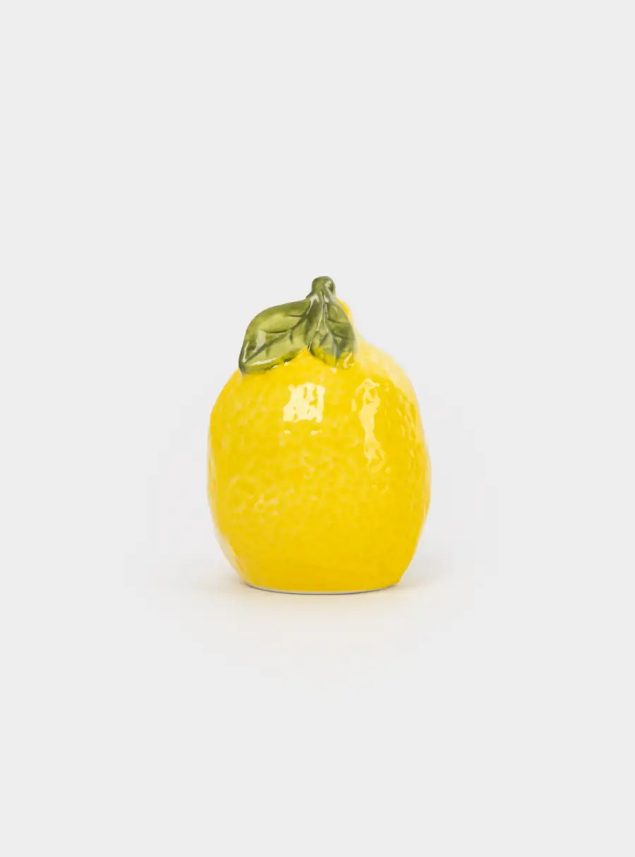 Емкость для соли или перца, 8 см, фарфор P, желтая, Лимон, Limoncello 1