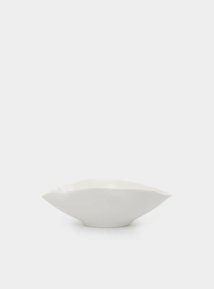 Салатник, 22х18х7 см, 500 мл, фарфор P, белый, Волнистый край, White ocean 1