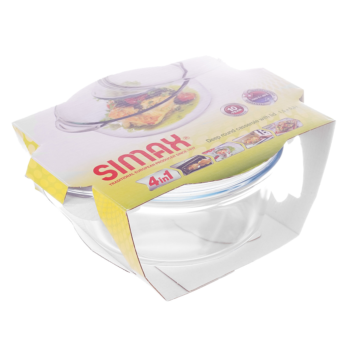 Кастрюля с крышкой 1,5 л Simax (жаропрочная) 3