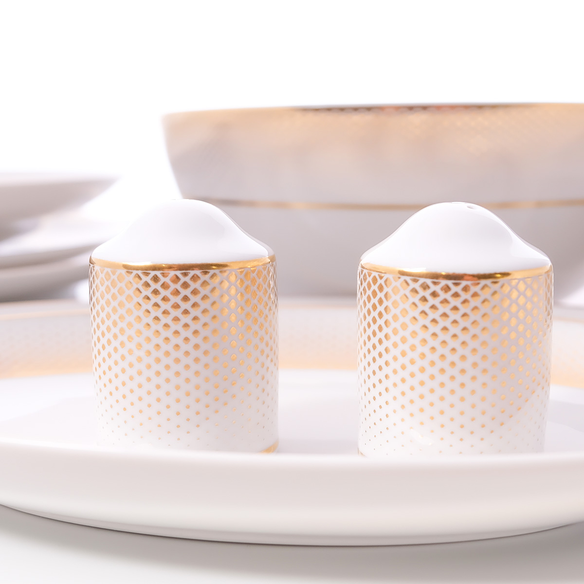 Столовый сервиз Falkenporzellan Deluxe Shape - Rio White Gold 6 персон 25 предметов 2