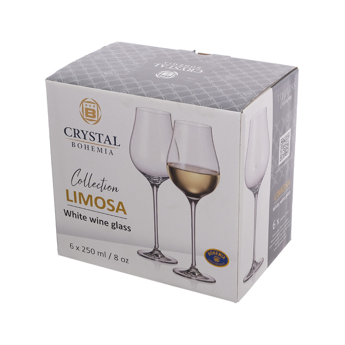Набор бокалов для вина Crystalite Bohemia LIMOSA 250 мл (6 шт) 2