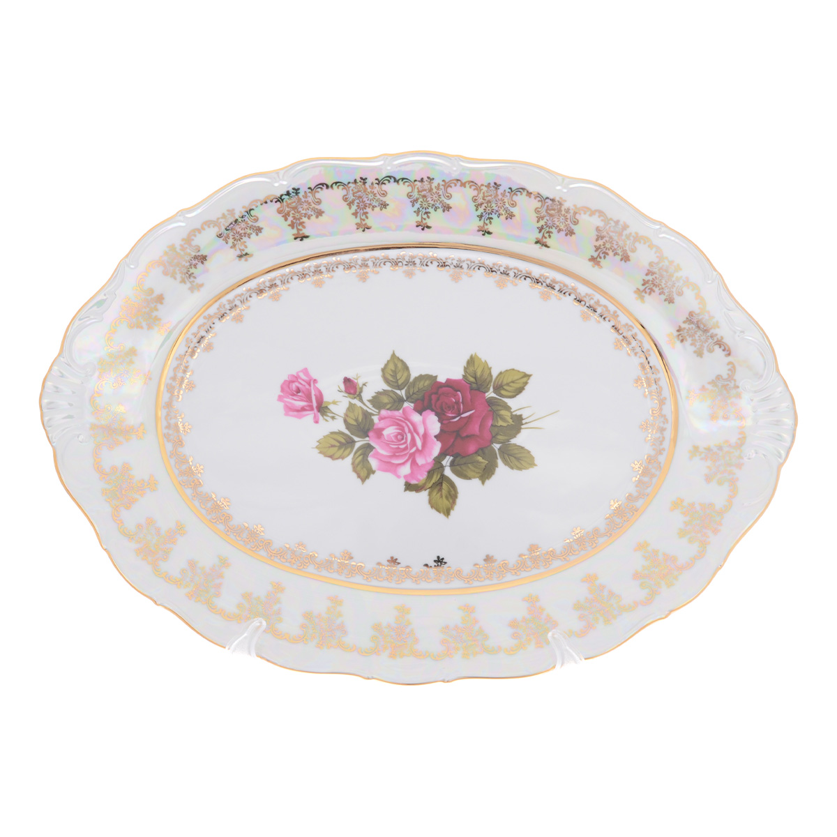 Блюдо овальное Queen's Crown Aristokrat Роза 39 см 1