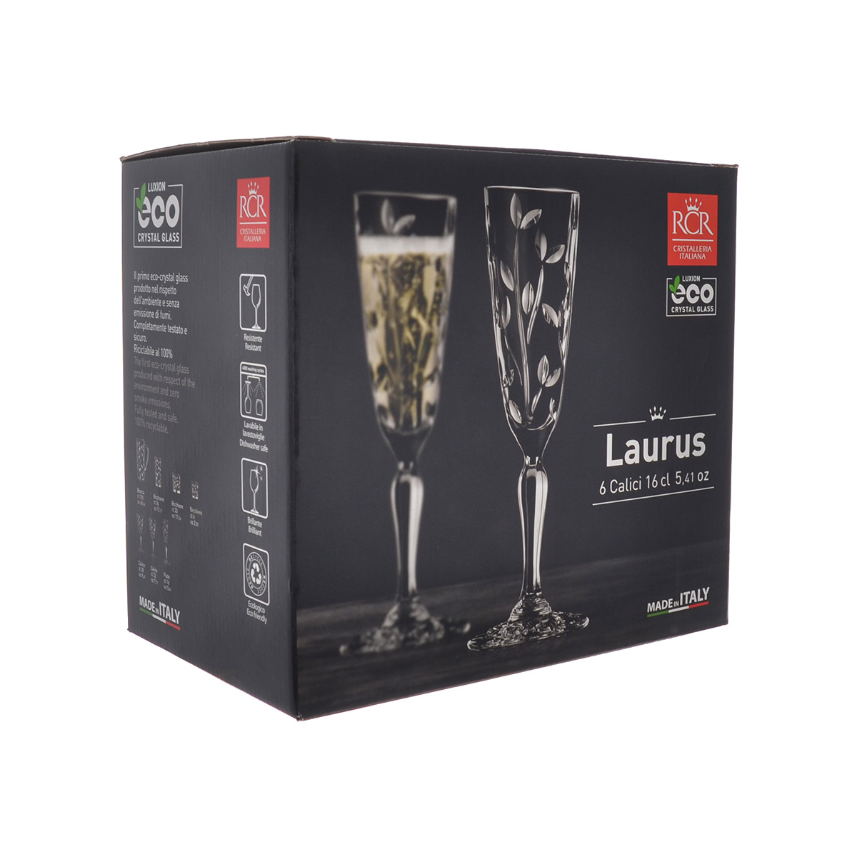 Набор фужеров для шампанского RCR Laurus 160 мл (6 шт) 2
