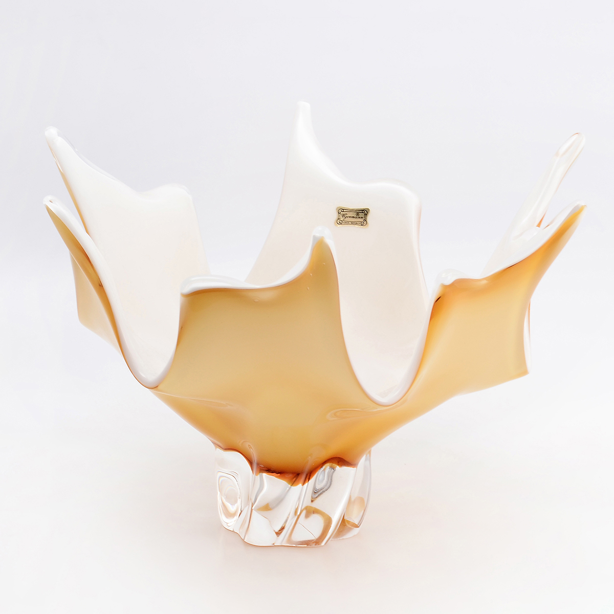 Фруктовница на ножке Egermann Оранжевая 38см