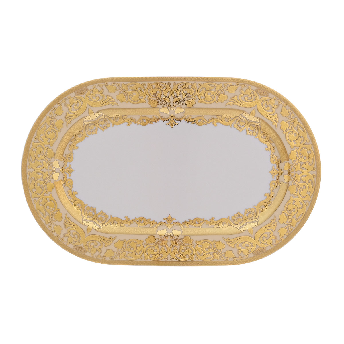 Блюдо овальноеFalkenporzellan Natalia creme gold 36 см 1
