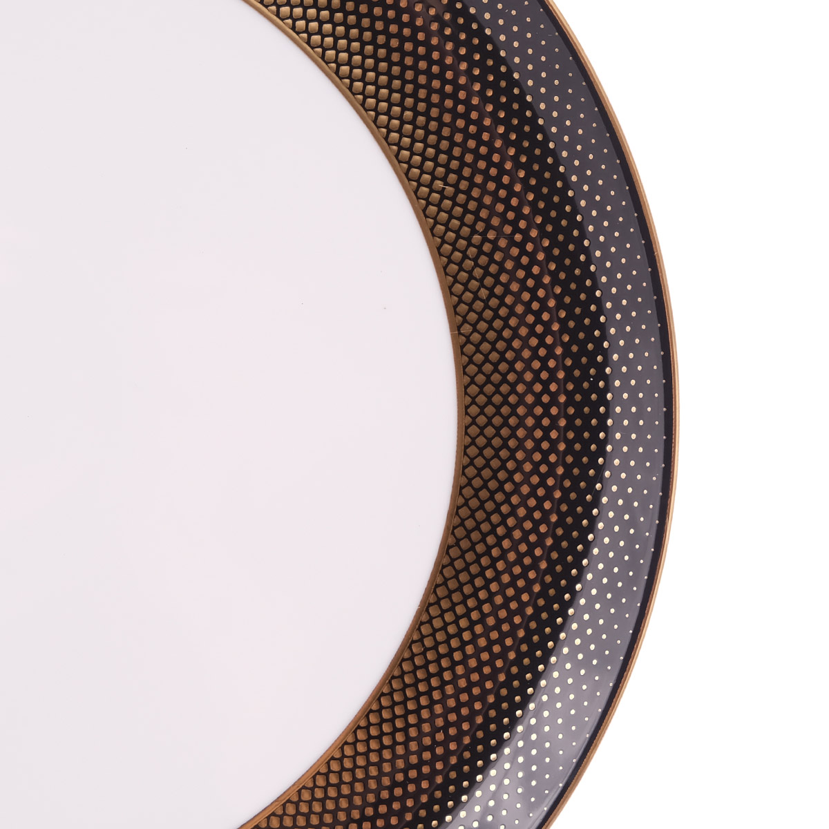 Блюдо круглое Falkenporzellan Deluxe Shape - Rio Black Gold 31 см 2