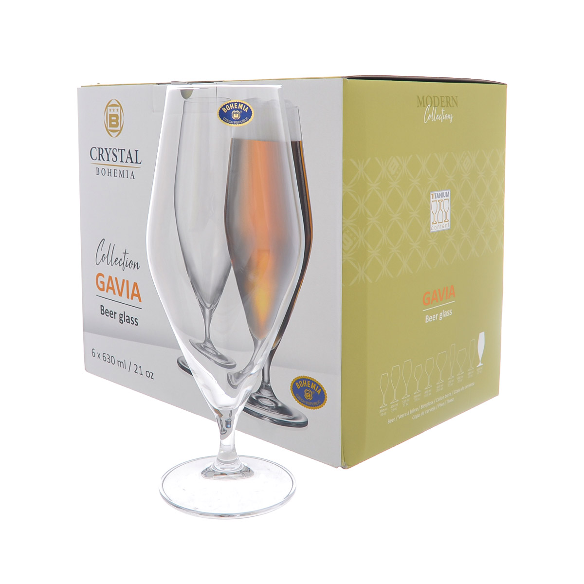 Набор бокалов для пива Crystalite Bohemia GAVIA 630 мл (6 шт) 3