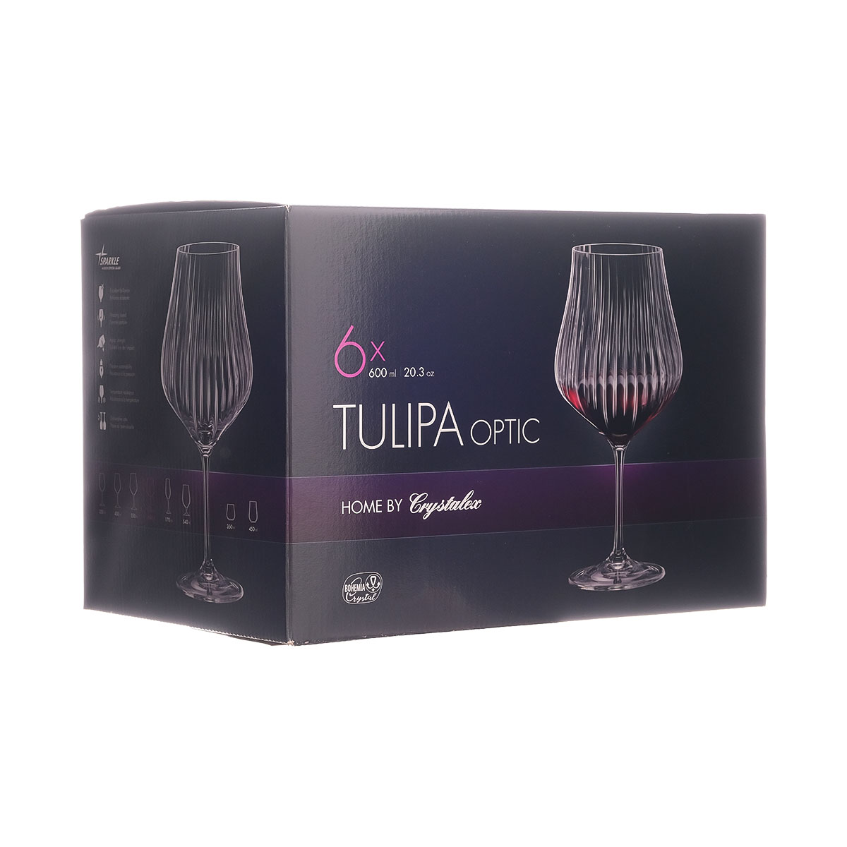 Набор бокалов для вина Repast ELEGANCE optic 600 мл (6 шт) 2