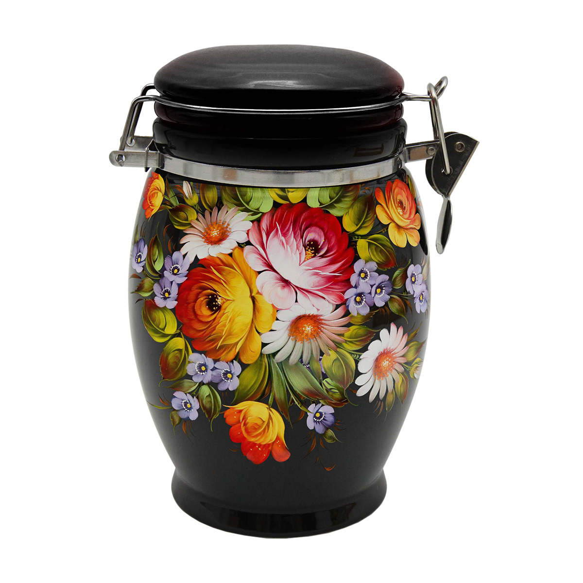 Банка для сыпучих продуктов Royal Classics Хохлома 900 мл 11,5*11,5*17,5 см