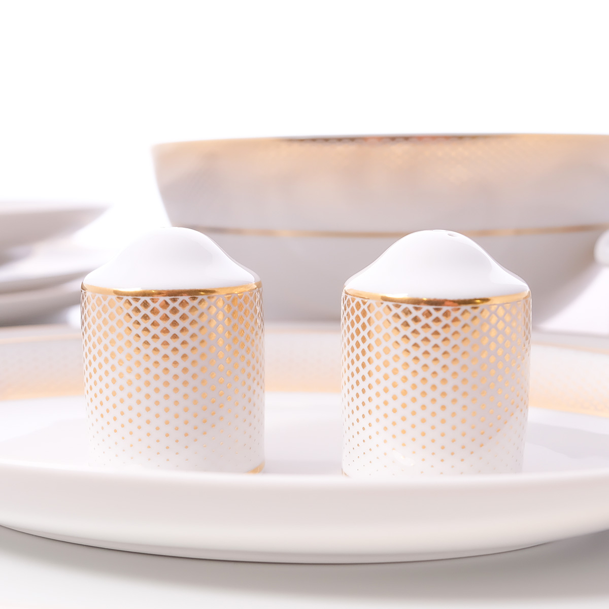 Столовый сервиз Falkenporzellan Deluxe Shape - Rio White Gold 6 персон 26 предметов 2