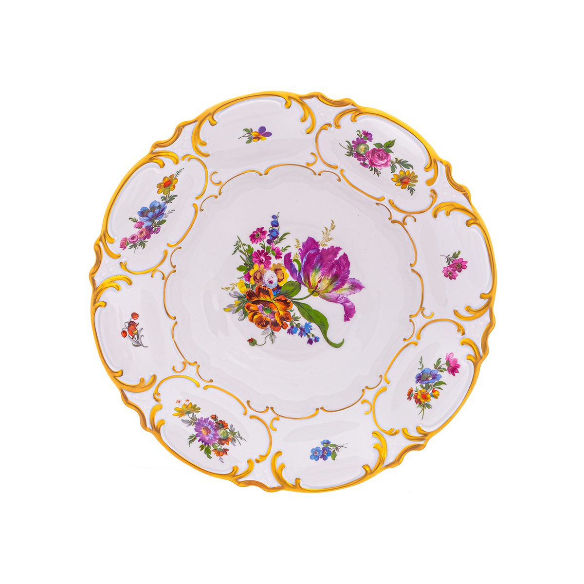 Конфетница Queen's Crown Мейсенский букет 27см 1