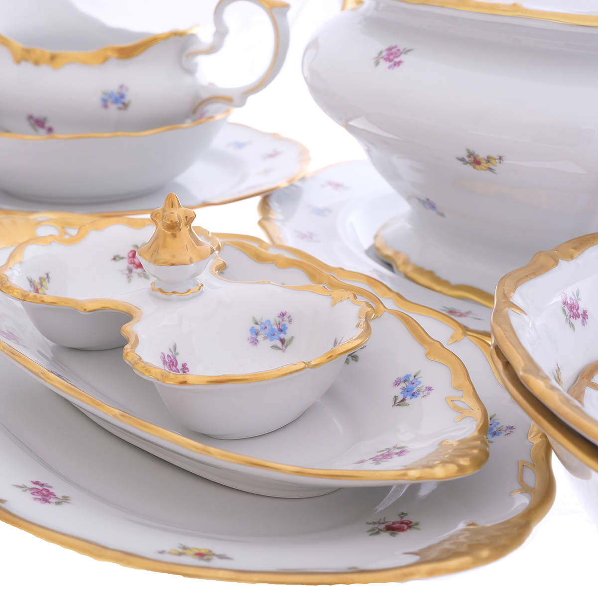 Столовый сервиз Queen's Crown Мелкие цветы на 6 персон 26 предметов (без супника) 3