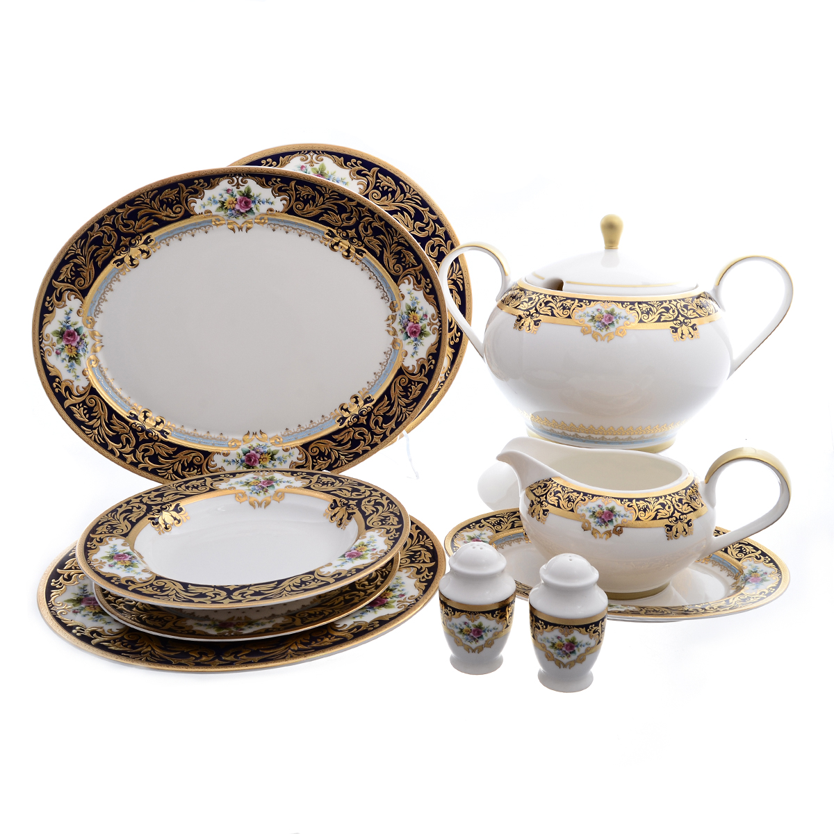 Столовый сервиз на 6 персон 26 предметов OPAL COBALT GOLD 1