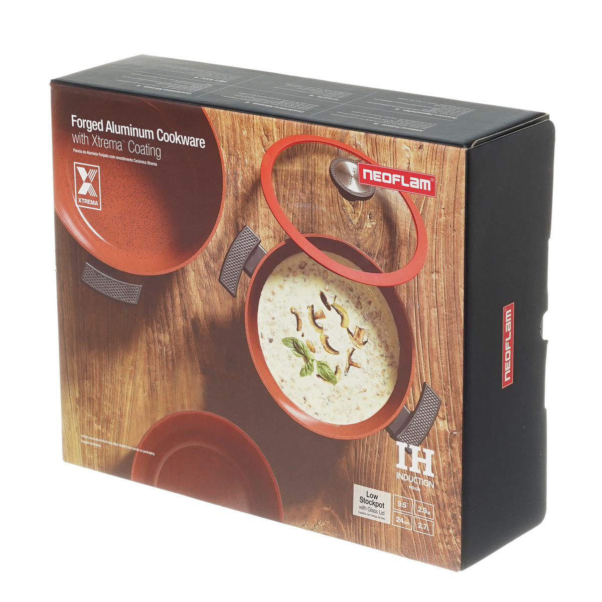 Жаровня со стеклянной крышкой Neoflam De Chef 2,7 л, 24 см (индукция) 8
